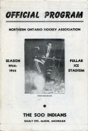 Sault Ste. Marie Indians 1954-55 program cover