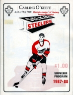 Selkirk Steelers 1987-88 program cover
