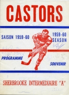 Sherbrooke Castors 1959-60 program cover