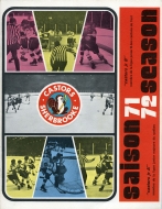 Sherbrooke Castors 1971-72 program cover