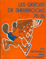 Sherbrooke Castors 1975-76 program cover