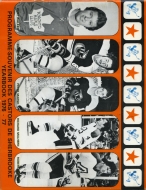 Sherbrooke Castors 1976-77 program cover