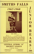 Smiths Falls Bears 1967-68 program cover