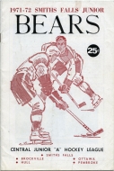 Smiths Falls Bears 1971-72 program cover
