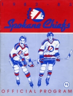 Spokane Chiefs 1982-83 program cover