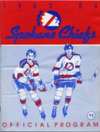 Spokane Chiefs 1983-84 program cover