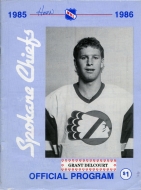 Spokane Chiefs 1985-86 program cover