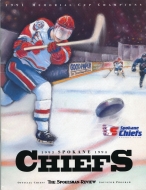 Spokane Chiefs 1993-94 program cover