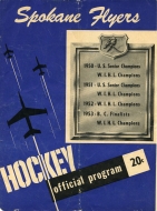 Spokane Flyers 1953-54 program cover