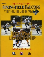 Springfield Falcons 2002-03 program cover