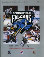 Springfield Falcons 2003-04 program cover