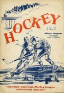 Springfield Indians 1931-32 program cover