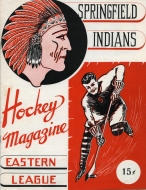 Springfield Indians 1952-53 program cover