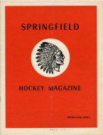 Springfield Indians 1958-59 program cover