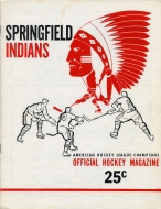 Springfield Indians 1961-62 program cover