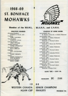 St. Boniface Mohawks 1968-69 program cover