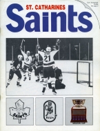 St. Catharines Saints 1984-85 program cover