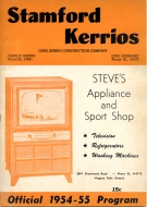 Stamford Kerrios 1954-55 program cover