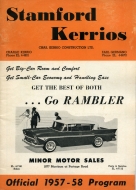 Stamford Kerrios 1957-58 program cover