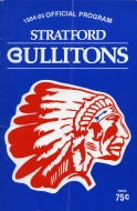 Stratford Cullitons 1984-85 program cover