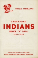 Stratford Indians 1955-56 program cover