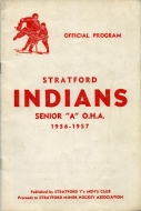 Stratford Indians 1956-57 program cover