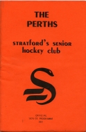 Stratford Perths 1974-75 program cover