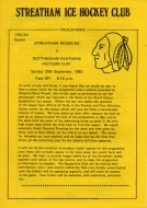 Streatham Redskins 1983-84 program cover