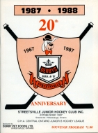 Streetsville Derbys 1987-88 program cover