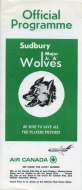 Sudbury Wolves 1973-74 program cover