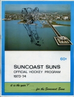 Suncoast Suns 1973-74 program cover