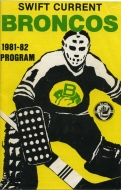 Swift Current Broncos 1981-82 program cover