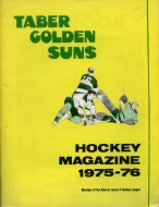 Taber Golden Suns 1975-76 program cover