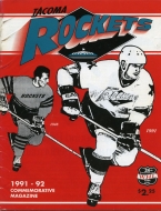 Tacoma Rockets 1991-92 program cover