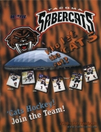 Tacoma Sabercats 2000-01 program cover