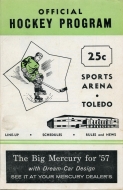 Toledo Mercurys 1956-57 program cover