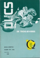 Trois-Rivieres Ducs 1971-72 program cover