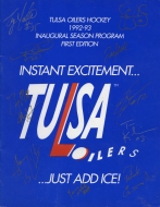Tulsa Oilers 1992-93 program cover