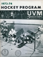 U. of Vermont 1973-74 program cover