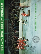 U. of Vermont 1974-75 program cover