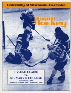 U. of Wisconsin Eau Claire 1991-92 program cover