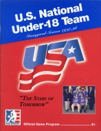U.S. National Under-18 Team 1997-98 program cover