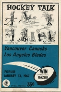 Vancouver Canucks 1966-67 program cover