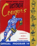 Victoria Cougars 1954-55 program cover