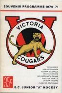 Victoria Cougars 1970-71 program cover