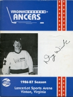 Virginia Lancers 1986-87 program cover