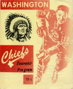 Washington Chiefs 1975-76 program cover