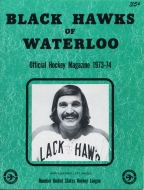 Waterloo Black Hawks 1973-74 program cover