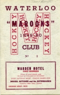 Waterloo Maroons 1949-50 program cover