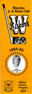 Waterloo Siskins 1984-85 program cover